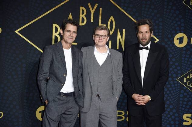 Tom Tykwer Henk Handloegten and Achim from Borries at the Premiere the Television series Babylon Berlin in Berlin Ensemble Berlin 28 09 2017 Foto:xF.xKernx xFuturexImage
