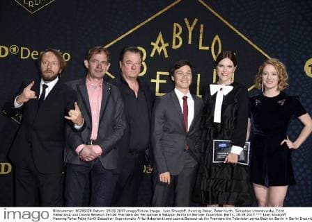 Ivan Shvedoff Henning Peker Peter Kurth Sebastian Urzendowsky Fritzi Haberlandt and Leonie Benesch at the Premiere the Television series Babylon Berlin in Berlin Ensemble Berlin 28 09 2017 Foto:xF.xKernx xFuturexImage