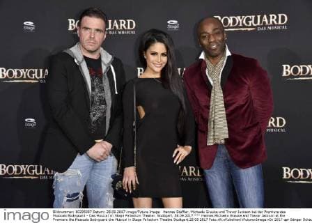 Hannes Michaela Grauke and Trevor Jackson at the Premiere the Musicals Bodyguard the Musical in Stage Palladium Theatre Stuttgart 28 09 2017 Foto:xN.xKubelkax xFuturexImage