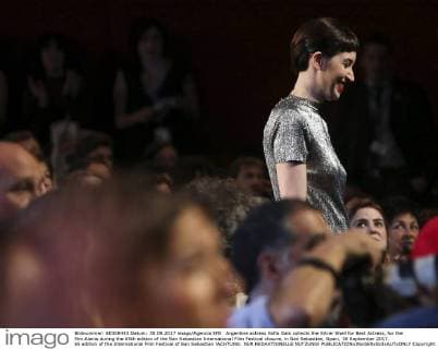 Argentine actress Sofia Gala collects the Silver Shell for Best Actress, for the film Alanis during the 65th edition of the San Sebastian International Film Festival closure, in San Sebastian, Spain, 30 September 2017. 65 edition of the International Film Festival of San Sebastian !ACHTUNG: NUR REDAKTIONELLE NUTZUNG!  Copyright: xJavierxEtxezarretax GRA303 20170930-636424101658988784