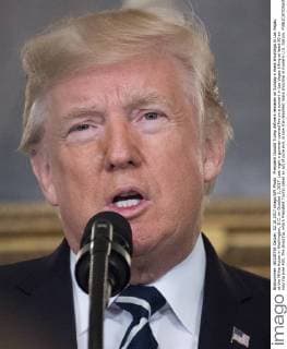President Donald Trump delivers remakes on Sunday s mass shootings in Las Vegas, at the White House in Washington, D.C. on October 2, 2017. Last night a gunman opened fire on a concert in Las Vegas killing at least 50 an injuring over 400. The shooting, which President Trump called an act of pure evil, is now the deadliest mass shooting in modern U.S. history.  WAP20171002308 KEVINxDIETSCH