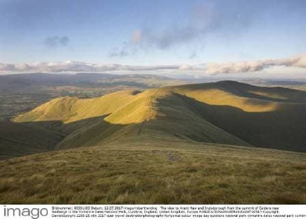 The view to Arant Haw and Ingleborough from the summit of Calders near Sedbergh in the Yorkshire Dales National Park, Cumbria, England, United Kingdom, Europe Copyright: DavidxSpeight 1266-25
