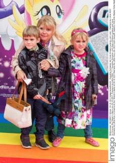 Roswitha Schreiner with theirs Children Lorenzo and Luna Premiere My Little Pony in Cinema at Zoo Palace in Berlin at 03 10 2017 Premiere My Little Pony