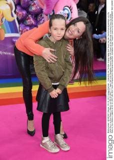 Kate Hall with Daughter Ayana Haley Hall Soost at the German premiere from My Little Pony in Zoo Palace in Berlin at 03 10 2017