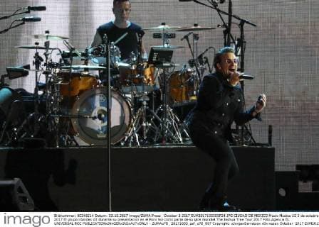 October 3 2017 EUM20171003ESP24 JPG CIUDAD DE MEXICO Music Musica U2 3 de octubre 2017 El grupo irlandes U2 durante su presentacion en el Foro Sol como parte de su gira mundial The Joshua Tree Tour 2017 Foto Agencia EL UNIVERSAL RCC  - ZUMAu78_ 20171003_zaf_u78_097 Copyright: xJorgexSerratosx