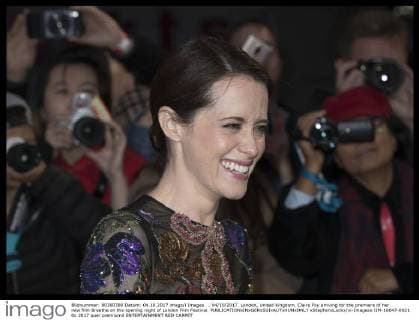 . 04 10 2017. London, United Kingdom. Claire Foy arriving for the premiere of her new film Breathe on the opening night of London Film Festival.  xStephenxLockx xi-Imagesx IIM-16047-0021