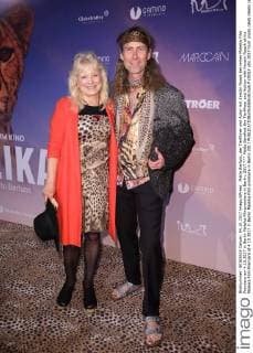Matto Barefoot the Tierfilmer and Author with Kerstin Noack at his Maleika Film Premiere at 4 10 2017 in Berlin Maleika Film premiere in Berlin 2017