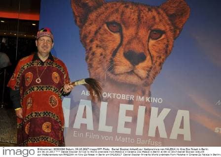 Daniel Stocker Arrival to World premiere from Maleika in Cinema Zoo Palace in Berlin at 04 10 2017