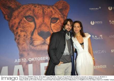 Director Farouk El Khalili Nina Maleika Arrival to World premiere from Maleika in Cinema Zoo Palace in Berlin at 04 10 2017