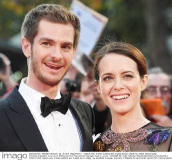 English actor Andrew Garfield and English actress Claire Foy attend the European Premiere of Breathe during 61st BFI London Film Festival Opening Night Gala in London. OCTOBER 4th 2017  RHDx172333