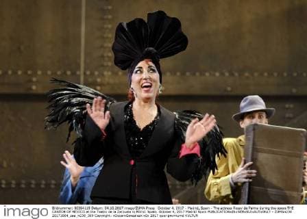 October 4, 2017 - Madrid, Spain - The actress Rossy de Palma during the opera THE CANTOR OF MEXICO at the Teatro de la Zarzuela in Mdrid. Spain. October 4, 2017 Madrid Spain  - ZUMAn230 20171004_zaa_n230_309 Copyright: xOscarxGonzalezx