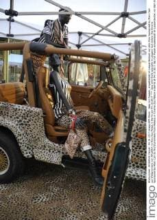 Jeep with Dolls specially in Leopard look before the Cinema Sponsored by Marc Cain to World premiere from Maleika in Cinema Zoo Palace in Berlin at 04 10 2017