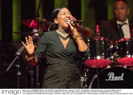 October 4, 2017 - Philadelphia, Pennsylvania, U.S - Canadian R&B recording artist, MELANIE FIONA,.performing at the Philadelphia Music Alliance walk of fame gala held at the Fillmore in Philadelphia PA Philadelphia U.S. - ZUMArf1_ 20171004_zaf_rf1_038 Copyright: xRickyxFitchettx