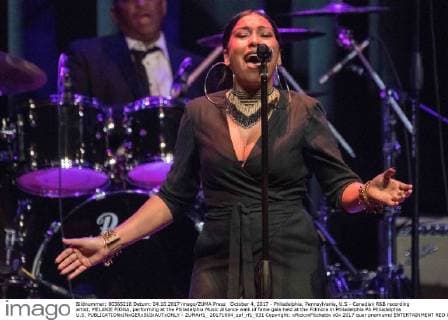 October 4, 2017 - Philadelphia, Pennsylvania, U.S - Canadian R&B recording artist, MELANIE FIONA,.performing at the Philadelphia Music Alliance walk of fame gala held at the Fillmore in Philadelphia PA Philadelphia U.S. - ZUMArf1_ 20171004_zaf_rf1_031 Copyright: xRickyxFitchettx