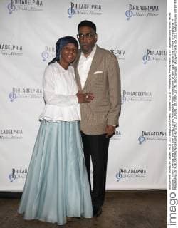 October 4, 2017 - Philadelphia, Pennsylvania, U.S - Legendary song writer, record producer, KENNY GAMBLE and wife FATIMA GAMBLE at the Philadelphia Music Alliance walk of fame gala held at the Fillmore in Philadelphia PA Philadelphia U.S. - ZUMArf1_ 20171004_zaf_rf1_060 Copyright: xRickyxFitchettx