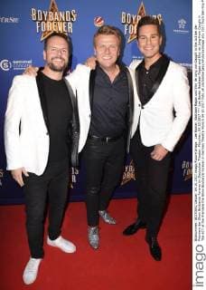 Lee Baxter Bastiaan Ragas and Eloy de Jong from Caught in The ACT at the Premiere the Show Boybands Forever in German Theatre Munich 04 10 2017 Foto:xP.xSchönbergerx xFuturexImage