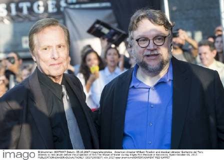 American director William Friedkin and mexican director Guillermo del Toro attends to red carpet before the projection of film The Shape of Water during Sitges Film Festival in Barcelona, Spain October 05, 2017.  (20171005107)
