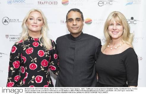NYC: Trafficked movie premiere Elizabeth Rohm, Siddharth Kara, Conroy Kanter attend movie premiere Trafficked at United Nations Office  LevxRadin