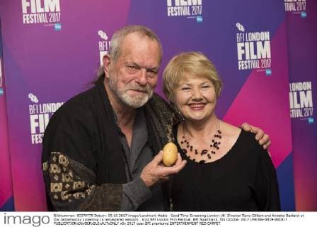 Good Time Screening London.UK. Director Terry Gilliam and Annette Badland at the Jabberwocky screening (a remastered version) . 61st BFI London Film Festival. BFI Southbank. 5th October 2017 LMK386-S819-061017 