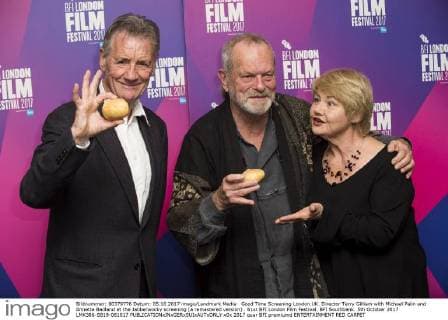 Good Time Screening London.UK. Director Terry Gilliam with Michael Palin and Annette Badland at the Jabberwocky screening (a remastered version) . 61st BFI London Film Festival. BFI Southbank. 5th October 2017 LMK386-S819-061017 