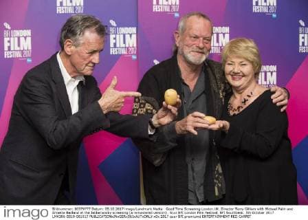 Good Time Screening London.UK. Director Terry Gilliam with Michael Palin and Annette Badland at the Jabberwocky screening (a remastered version) . 61st BFI London Film Festival. BFI Southbank. 5th October 2017 LMK386-S819-061017 