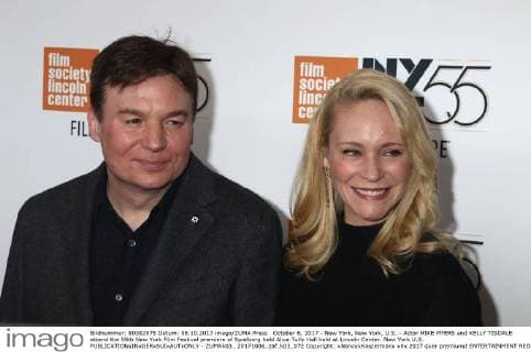 October 6, 2017 - New York, New York, U.S. - Actor MIKE MYERS and KELLY TISDALE attend the 55th New York Film Festival premiere of Spielberg held Alice Tully Hall held at Lincoln Center. New York U.S. - ZUMAk03_ 20171006_zaf_k03_072 Copyright: xNancyxKaszermanx