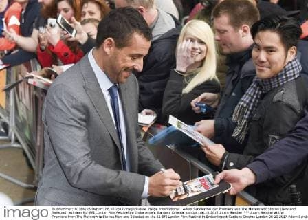 Adam Sandler at the Premiere from The Meyerowitz Stories New and Selected on the 61 BFI London Film Festival in Embankment Gardens Cinema London 06 10 2017 Adam Sandler  Foto:xS.xVasx xFuturexImage