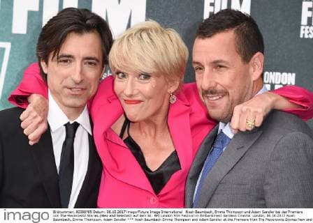 Noah Baumbach Emma Thompson and Adam Sandler at the Premiere from The Meyerowitz Stories New and Selected on the 61 BFI London Film Festival in Embankment Gardens Cinema London 06 10 2017 Noah Baumbach Emma Thompson Adam Sandler  Foto:xS.xVasx xFuturexImage