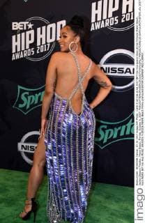 Cardi B arrives at he 2017 BET Hip Hop award show at the Fillmore Miami Beach, Jackie Gleason Theater, Miami Beach, Florida, October 6, 2017.  MIA20171006133 GARYxIxROTHSTEIN