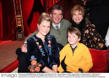Carolin Reiber and Son Marcus Maier with Wife Cathrin Gala Premiere Circus Roncalli 40 Years travel to Stimulate borrowing Munich 07 October 2017