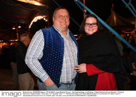 Manfred Nerlinger with Wife Gala Premiere Circus Roncalli 40 Years travel to Stimulate borrowing Munich 07 October 2017