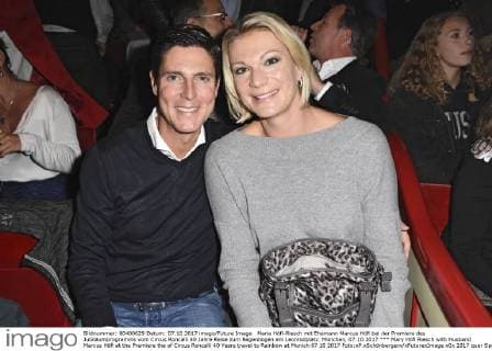 Mary Höfl Riesch with Husband Marcus Höfl at the Premiere the of Circus Roncalli 40 Years travel to Rainbow at Munich 07 10 2017 Foto:xP.xSchönbergerx xFuturexImage