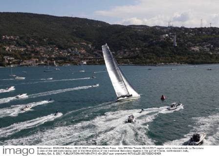 foto IPP Nini Trieste 08 10 2017 regata velica internazionale La Barcolana A view of the sail boats taking part in the 49nd edition of the traditional Barcolana regatta in the gulf of Trieste, north-eastern Italy, Sunday, Oct. 8, 2017.  0