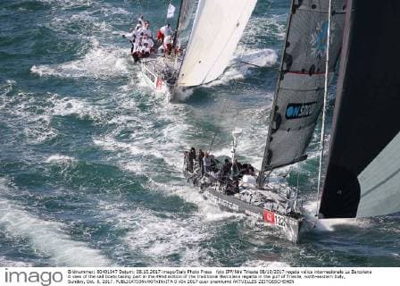 foto IPP Nini Trieste 08 10 2017 regata velica internazionale La Barcolana A view of the sail boats taking part in the 49nd edition of the traditional Barcolana regatta in the gulf of Trieste, north-eastern Italy, Sunday, Oct. 8, 2017.  0