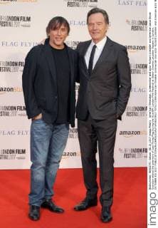 American filmmaker, screenwriter and actor Richard Linklater and American actor Bryan Cranston attend the premiere of Last Flying Flag during the 61st BFI London Film Festival at Odeon Cinema Leicester Square in London. OCTOBER 8th 2017  TSTx172369
