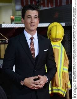 Cast member Miles Teller attends the premiere of the motion picture biographical drama Only the Brave at the Regency Village Theatre in the Westwood section of Los Angeles on October 8, 2017. Storyline: Based on the true story of the Granite Mountain Hotshots, a group of elite firefighters who risk everything to protect a town from a historic wildfire.  LAP2017100829 JIMxRUYMEN