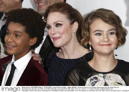 Jaden Michael Julianne Moore and MILLICENT Simmonds at the Premiere from WONDER STRUCK on the 55 New York Film Festival in the Alice Tully Hall New York 07 10 2017 Foto:xT.xKingx xFuturexImage