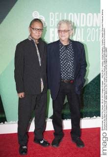 . 08 10 2017. London, United Kingdom. Director Takashi Miike and Producer Jeremy Thomas at the Blade of the Immortal premiere during the London Film Festival.  xGustavoxValientex xi-Imagesx IIM-16084-0005