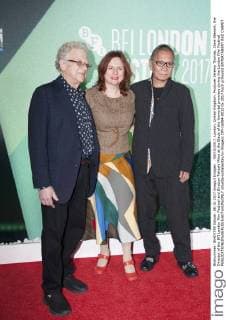 . 08 10 2017. London, United Kingdom. Producer Jeremy Thomas, Clare Stewart, the Director of the BFI London Film Festival and Director Takashi Miike at the Blade of the Immortal premiere during the London Film Festival.  xGustavoxValientex xi-Imagesx IIM-16084-0012