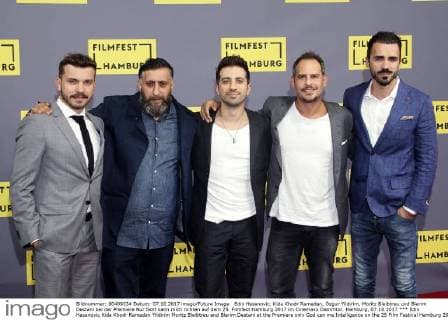 Edin Hasanovic Kida Khodr Ramadan Yildirim Moritz Bleibtreu and Blerim Destani at the Premiere only God can me Intelligence on the 25 Film Festival Hamburg 2017 in Cinemaxx Dammtor Hamburg 07 10 2017 Foto:xgbrcix xFuturexImage