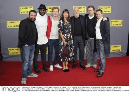 Sahin Eryilmaz Prince Kuhlmann Felix Everding Jessica Black Lars Becker Nicolas Ofczarek and Fritz Karl at the Premiere Reich Or Dead on the 25 Film Festival Hamburg 2017 in Cinemaxx Dammtor Hamburg 07 10 2017 Foto:xgbrcix xFuturexImage