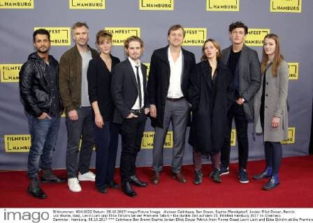 Cetinkaya Ben Brown Sophie Jordan Elliot Dwyer Patrick from Flower Guest Levin Liam and Ebba Ekholm at the Premiere Crime scene the dark Time on the 25 Film Festival Hamburg 2017 in Cinemaxx Dammtor Hamburg 08 10 2017 Foto:xgbrcix xFuturexImage