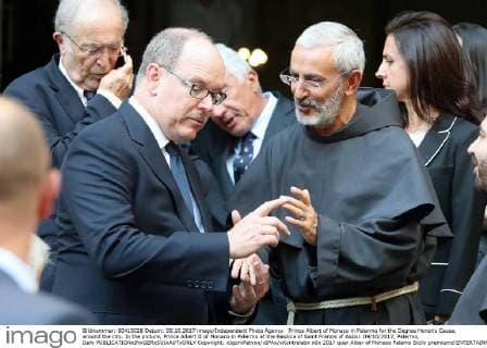 Prince Albert of Monaco in Palermo for the Degree Honoris Causa, around the city. In the picture, Prince Albert II of Monaco in Palermo at the Basilica of Saint Francis of Assisi. 09 10 2017, Palermo, Italy  Copyright: xIgorxPetyxx xIPAx xKontrolabx