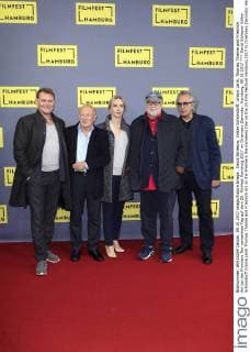 Devid Striesow Volker Schlöndorff Ursina Lardi Thomas Thieme and Friedrich Ani at the Premiere the nameless Day on the 25 Film Festival Hamburg 2017 in Cinemaxx Dammtor Hamburg 09 10 2017 Foto:xC.xTamckex xFuturexImage