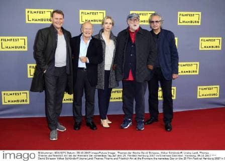 Devid Striesow Volker Schlöndorff Ursina Lardi Thomas Thieme and Friedrich Ani at the Premiere the nameless Day on the 25 Film Festival Hamburg 2017 in Cinemaxx Dammtor Hamburg 09 10 2017 Foto:xC.xTamckex xFuturexImage