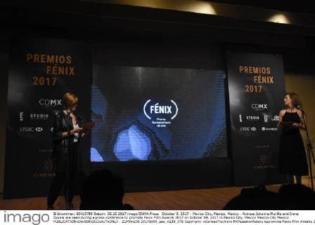 October 9, 2017 - Mexico City, Mexico, Mexico - Actress Johanna Murillo and Irene Azuela are seen during a press conference to promote Fenix Film Awards 2017 on October 09, 2017 in Mexico City, Mexico Mexico City Mexico  - ZUMAn230 20171009_zaa_n230_376 Copyright: xCarlosxTischlerx