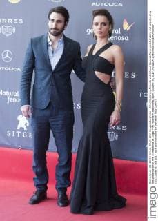 Actor Guillermo Amoedo and actress Vanessa Restrepo attends to red carpet during the presentation of film El Habitante at Sitges Film Festival in Barcelona, Spain October 09, 2017.  (20171009076)