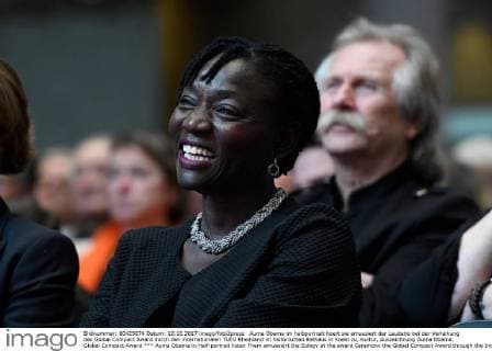 Auma Obama in Half-portrait listen Them amuesiert the Eulogy at the award Ceremony the Global Compact Award through the International TÜV Rhineland in Historical City Hall in Cologne to Culture Award Auma Obama Global Compact Award xPW002F2Px