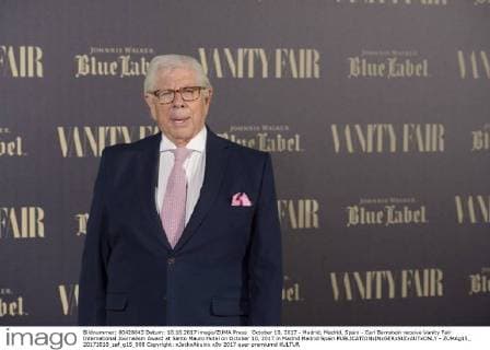 October 10, 2017 - Madrid, Madrid, Spain - Carl Bernstein receive Vanity Fair International Journalism Award at Santo Mauro Hotel on October 10, 2017 in Madrid Madrid Spain  - ZUMAg15_ 20171010_zaf_g15_008 Copyright: xJackxAbuinx