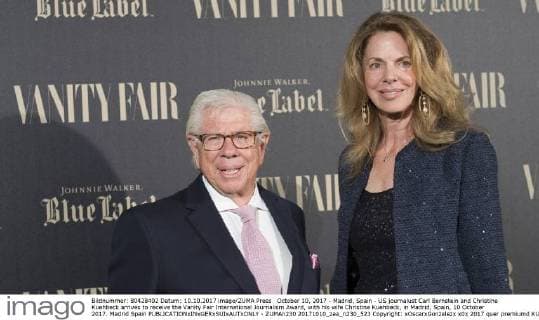 October 10, 2017 - Madrid, Spain - US journalust Carl Bernstein and Christine Kuehbeck arrives to receive the Vanity Fair International Journalism Award, with his wife Christine Kuehbeck, in Madrid, Spain, 10 October 2017. Madrid Spain  - ZUMAn230 20171010_zaa_n230_523 Copyright: xOscarxGonzalezx